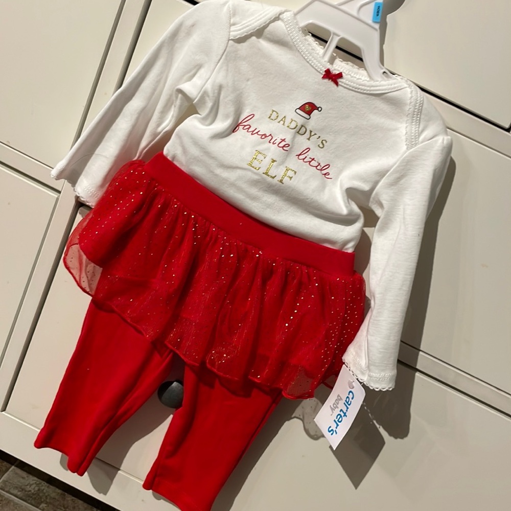 NWT Carters Christmas party suit. 6 months